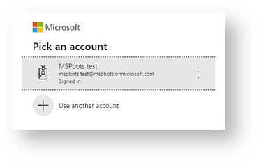 Microsoft pick an account