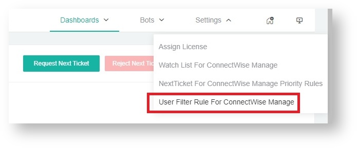 User Filter Rule