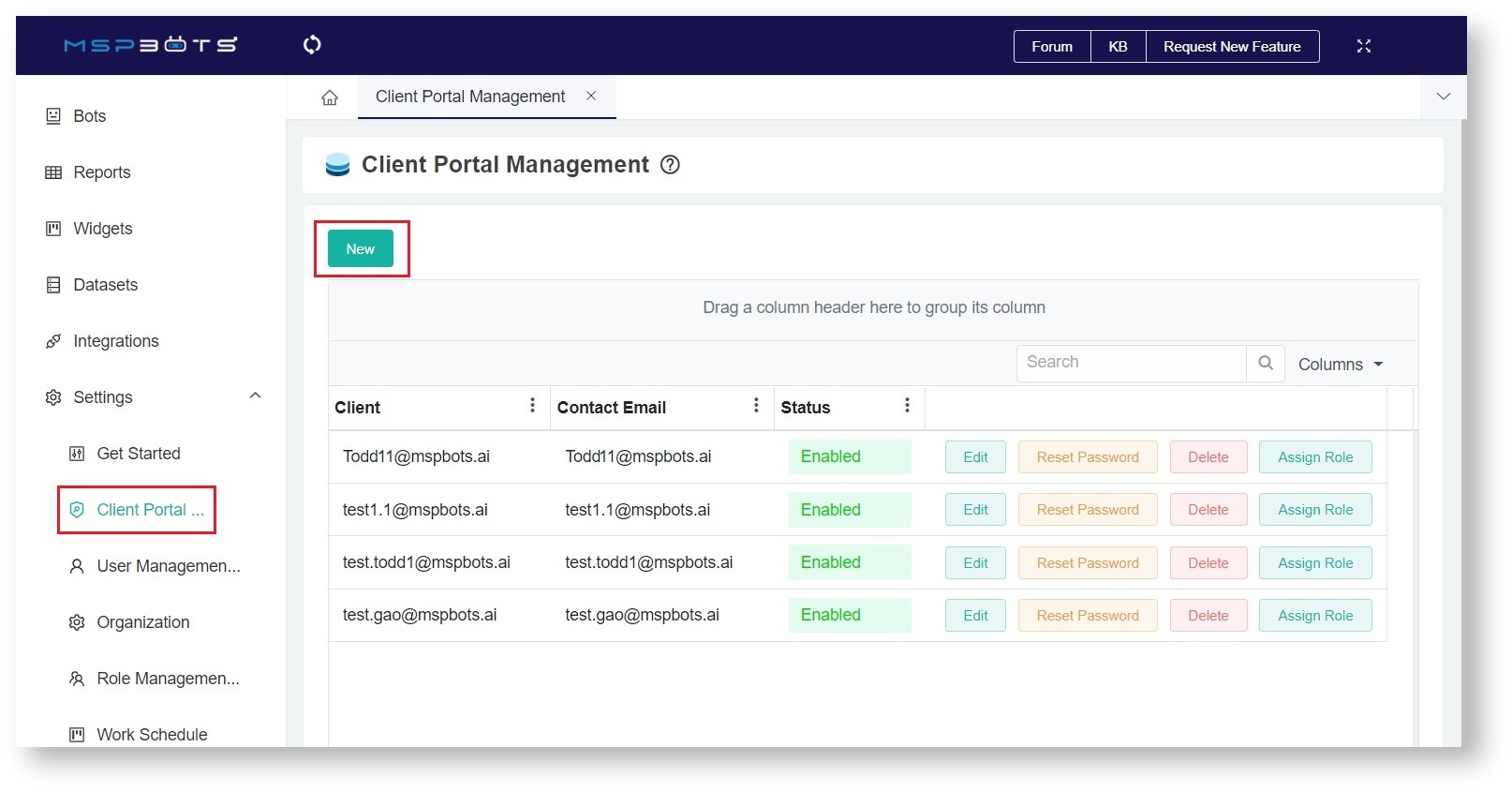 client portal management