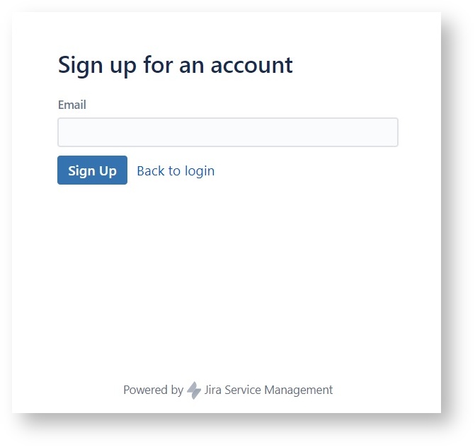 image sign up for account with Help Center