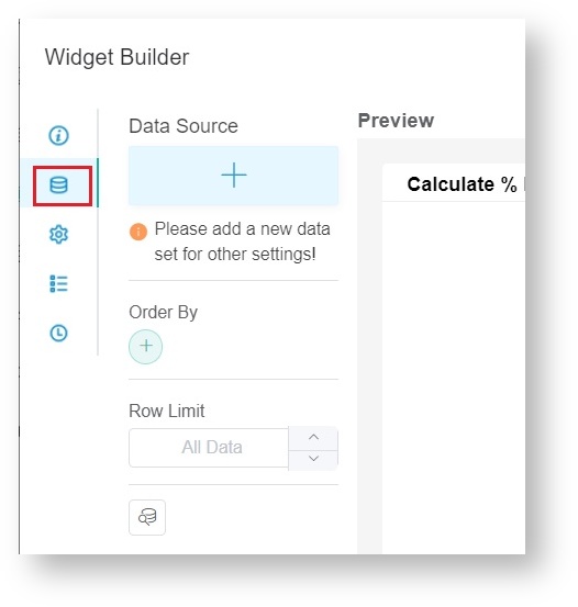 widget builder dataset