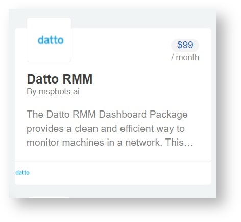 Datto RMM BI package