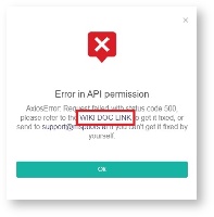 API permission error